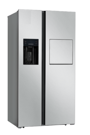 Réfrigérateur congélateur américain 556L 91cm avec machine à glaçons inox + Home bar