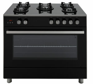 Cuisinière mixte 90x60cm noire