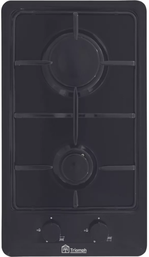 Table gaz 2 foyers métal noir