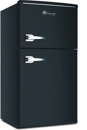 Réfrigerateur sous plan 84L 2 portes vintage Noir