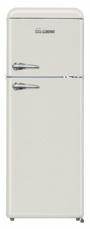 Réfrigérateur congélateur 208L 2 portes vintage Crème 144cm