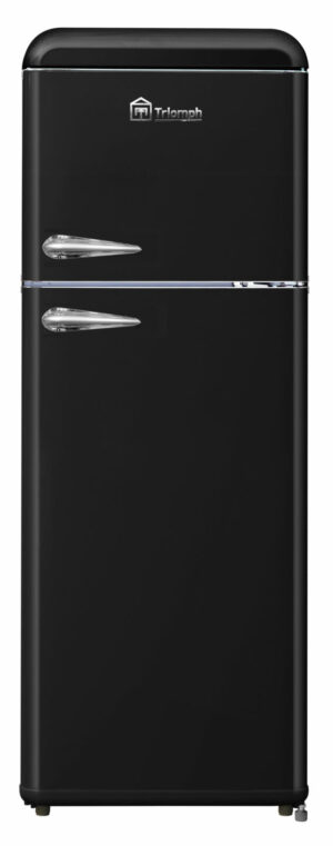 Réfrigérateur congélateur 208L 2 portes vintage Noir 144cm