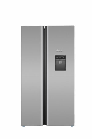 combiné 456L net, total no frost, 59,5x201, inox, commande électronique, compresseur inverter