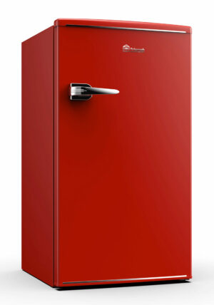 Réfrigerateur sous plan vintage de table 85L, classe E, coloris Rouge, sans poignée