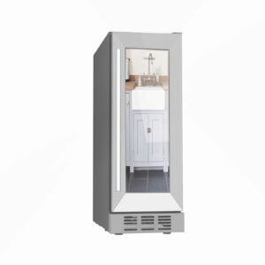 Cave à vin encastrable 19 bouteilles 30cm 1zone Miroir clayettes bois