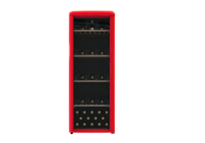 Cave à vin rouge vintage 1 porte 106 bouteilles