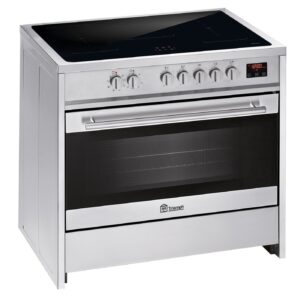 Cuisinière induction 90 cm inox semi professionnelle