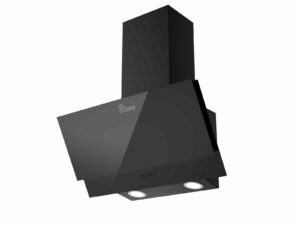 Hotte inclinée 60cm verre noir