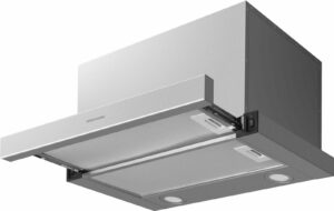 Hotte téscopique 60cm, 350m3/h, sensible, noire