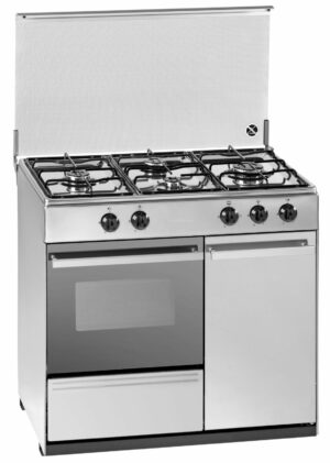 Cuisinière mixte 90x60cm inox butanette