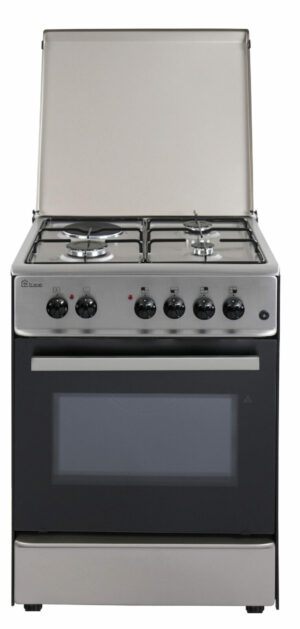 Cuisinière mixte 60x60cm inox 83 litres