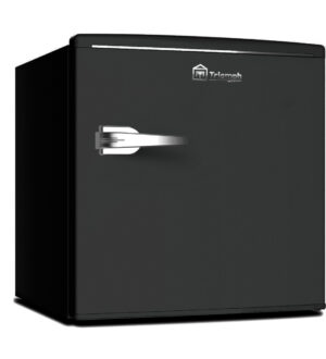 Réfrigérateur cube vintage noir 46L avec poignée