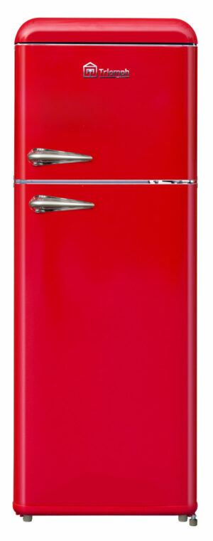 Réfrigérateur congélateur 208L 2 portes rouge vintage 144cm