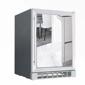 Cave à vin encastrable 46 bouteilles 60cm 2 zones porte mirroir