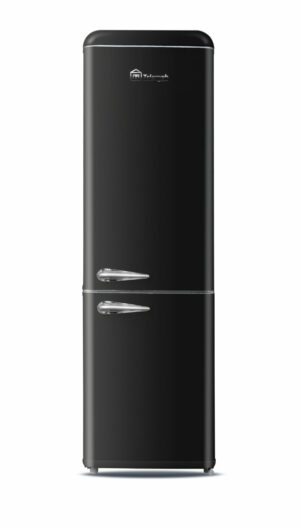 Réfrigérateur combiné 250L vintage noir 188cm