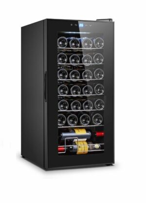 Cave à vin de service de 30 bouteilles, porte verre sous plan