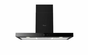 Hotte box 90cm, forme T, noire, commande tactile, 600m3/h - TRCBH9600BB