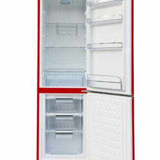 Combiné réfrigérateur-congélateur vintage, statique , Classe E , 252L , Rouge , Distributeur d'eau - TRFCB252VDR